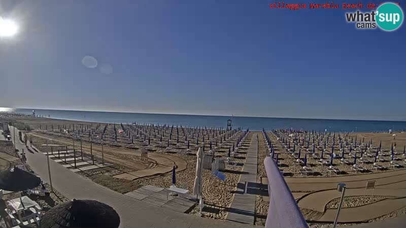 Spiaggia Webcam Villaggio Mare Blu Bibione Pineda