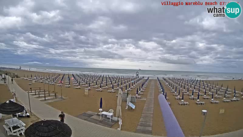 Spiaggia Webcam Villaggio Mare Blu Bibione Pineda