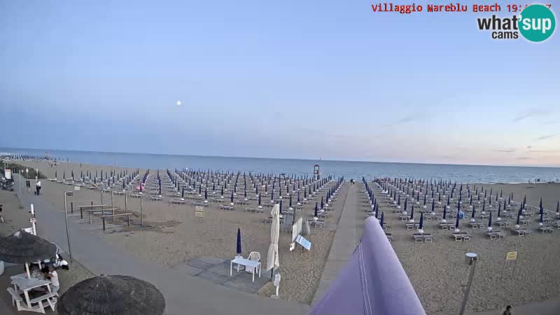 Webcam en direct de la plage Villaggio Mare Blu Bibione Pineda – Italie