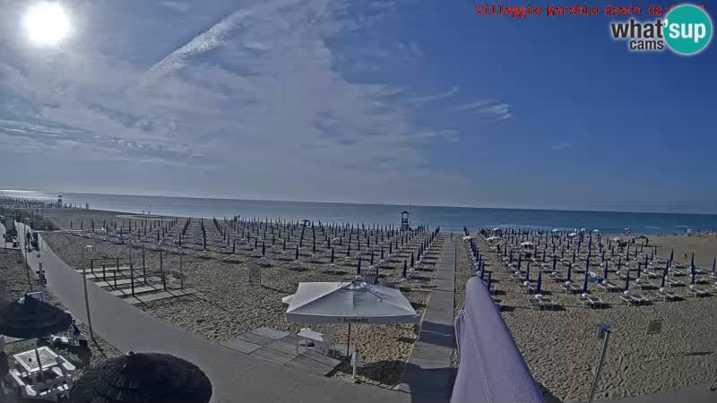 Spiaggia Webcam Villaggio Mare Blu Bibione Pineda