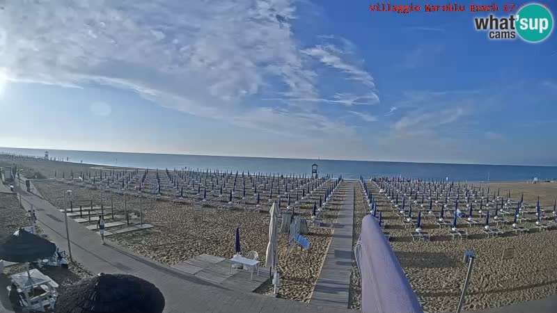 The beach Livecam Villaggio Mare Blu Bibione Pineda – Italy