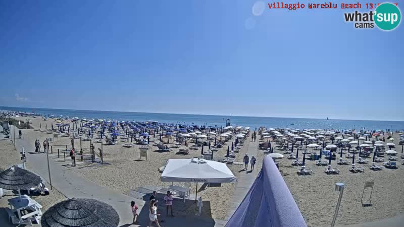 The beach Livecam Villaggio Mare Blu Bibione Pineda – Italy