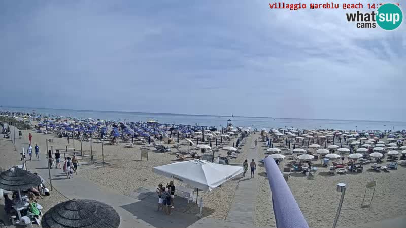 Web kamera uživo na plaži Villaggio Mare Blu Bibione Pineda – Italija