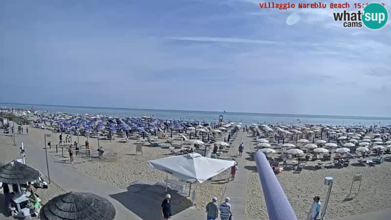 The beach Livecam Villaggio Mare Blu Bibione Pineda – Italy