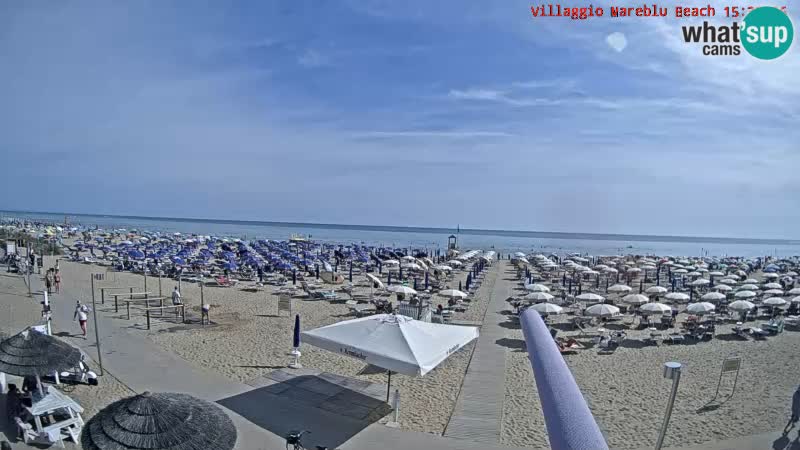 Spiaggia Webcam Villaggio Mare Blu Bibione Pineda