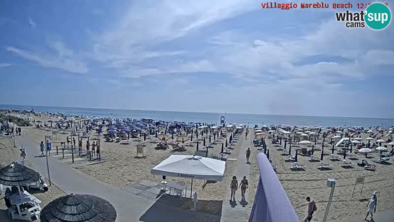 Web kamera uživo na plaži Villaggio Mare Blu Bibione Pineda – Italija