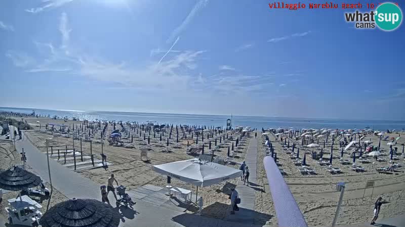 Der Strand Villaggio Mare Blu webcam Bibione Pineda – Italien