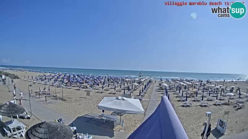 The beach Livecam Villaggio Mare Blu Bibione Pineda – Italy