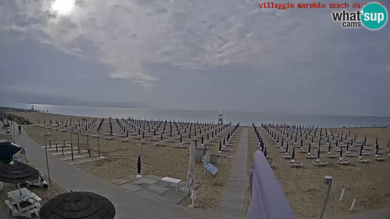 The beach Livecam Villaggio Mare Blu Bibione Pineda – Italy