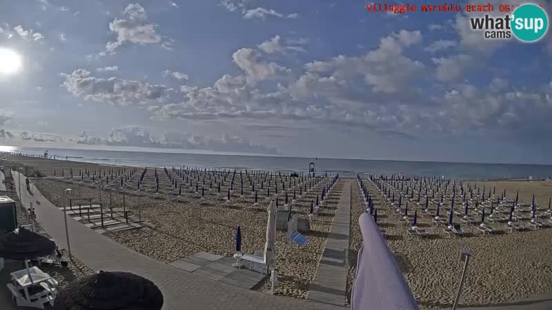 The beach Livecam Villaggio Mare Blu Bibione Pineda – Italy