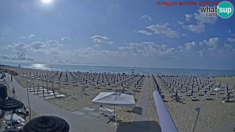 The beach Livecam Villaggio Mare Blu Bibione Pineda – Italy