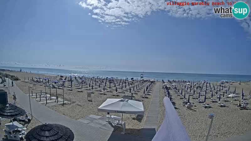 Spiaggia Webcam Villaggio Mare Blu Bibione Pineda