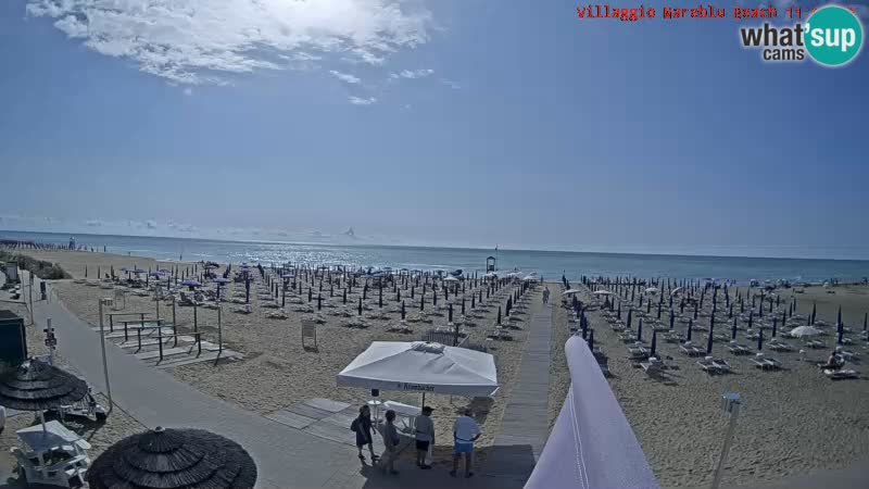 Playa webcam en vivo Villaggio Mare Blu Bibione Pineda – Italia