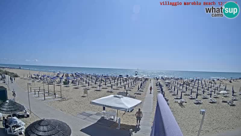 Playa webcam en vivo Villaggio Mare Blu Bibione Pineda – Italia
