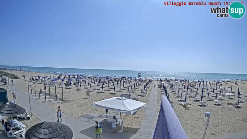 The beach Livecam Villaggio Mare Blu Bibione Pineda – Italy