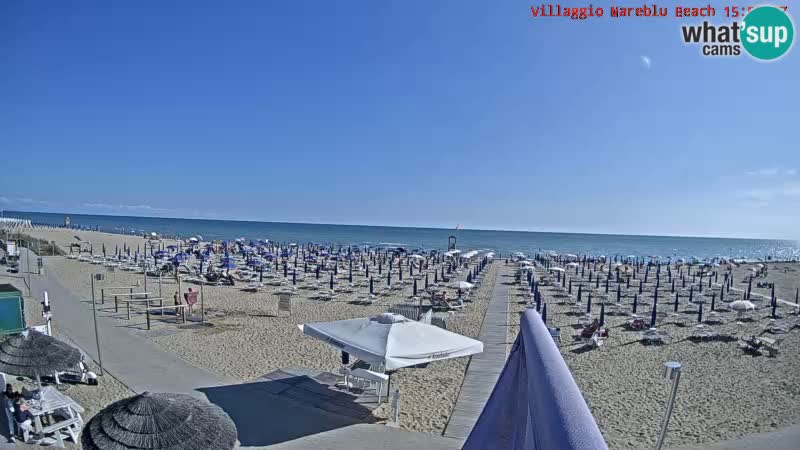 The beach Livecam Villaggio Mare Blu Bibione Pineda – Italy