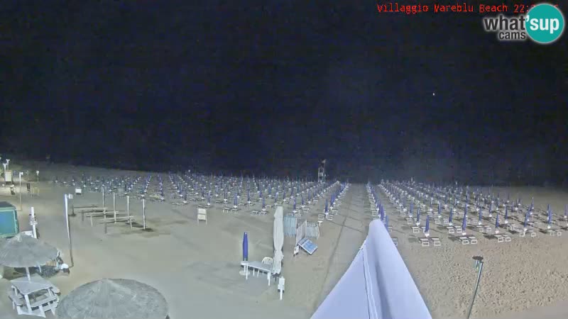 Spletna kamera na plaži v živo Villaggio Mare Blu Bibione Pineda – Italija