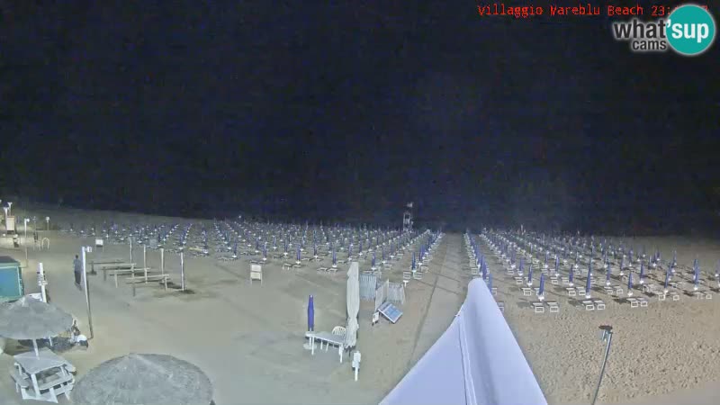 Spletna kamera na plaži v živo Villaggio Mare Blu Bibione Pineda – Italija