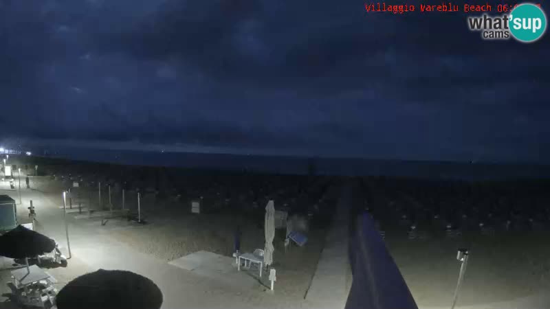 Webcam en direct de la plage Villaggio Mare Blu Bibione Pineda – Italie