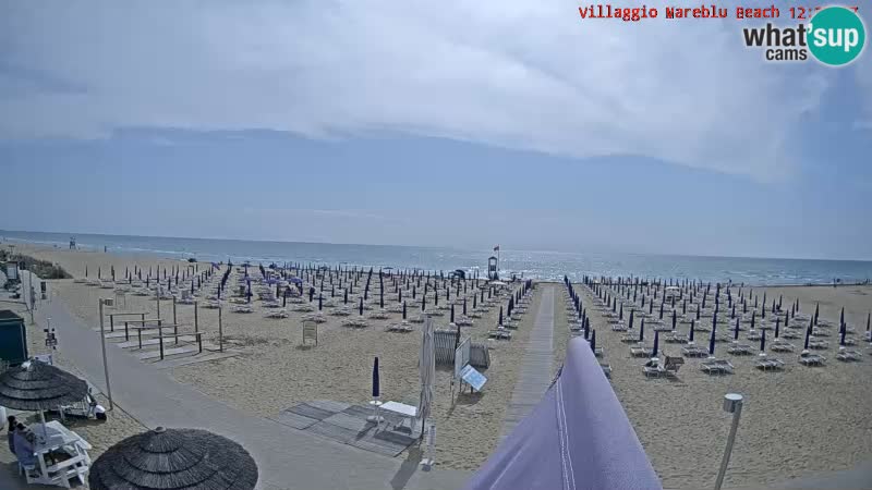 Playa webcam en vivo Villaggio Mare Blu Bibione Pineda – Italia