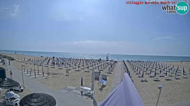 The beach Livecam Villaggio Mare Blu Bibione Pineda – Italy