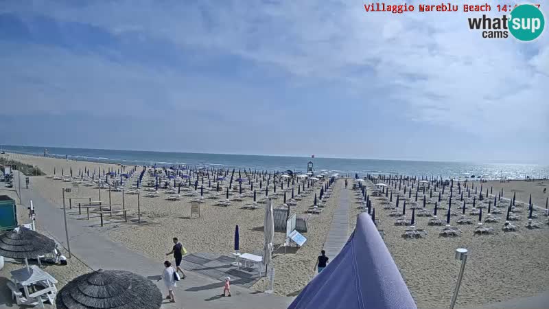 Spiaggia Webcam Villaggio Mare Blu Bibione Pineda