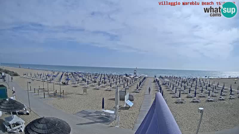 Spiaggia Webcam Villaggio Mare Blu Bibione Pineda