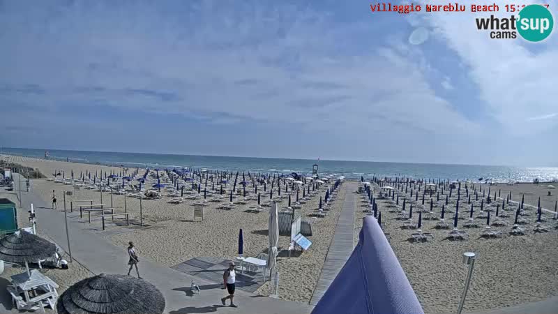 Spiaggia Webcam Villaggio Mare Blu Bibione Pineda