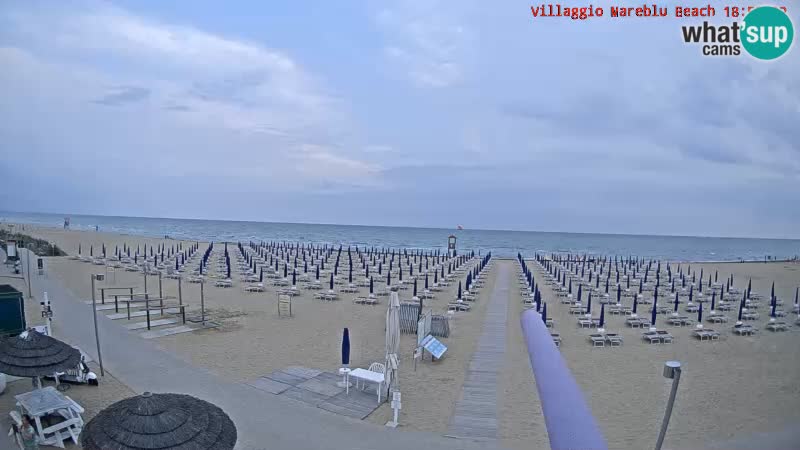 Spiaggia Webcam Villaggio Mare Blu Bibione Pineda