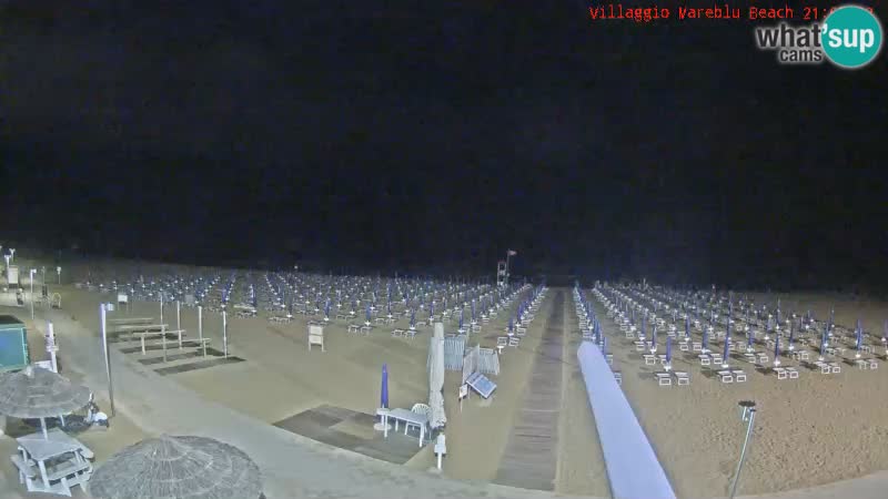 Webcam en direct de la plage Villaggio Mare Blu Bibione Pineda – Italie