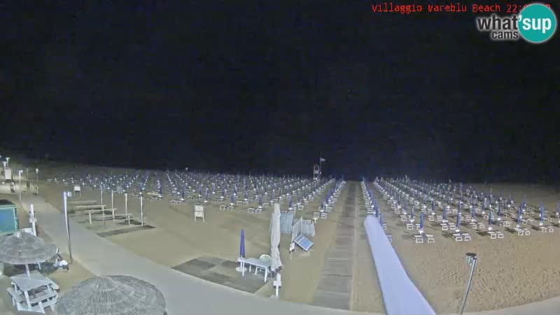 Spletna kamera na plaži v živo Villaggio Mare Blu Bibione Pineda – Italija
