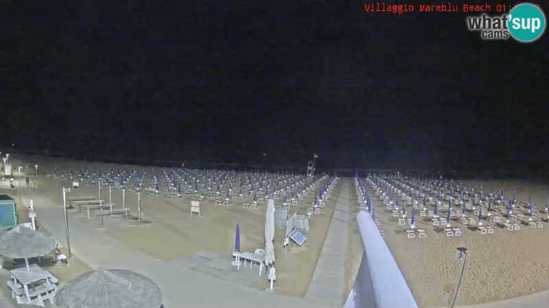 Spletna kamera na plaži v živo Villaggio Mare Blu Bibione Pineda – Italija