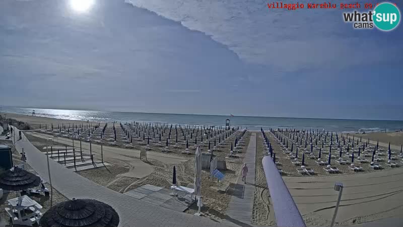 Webcam en direct de la plage Villaggio Mare Blu Bibione Pineda – Italie