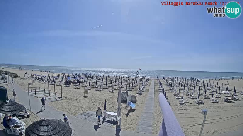 Webcam en direct de la plage Villaggio Mare Blu Bibione Pineda – Italie