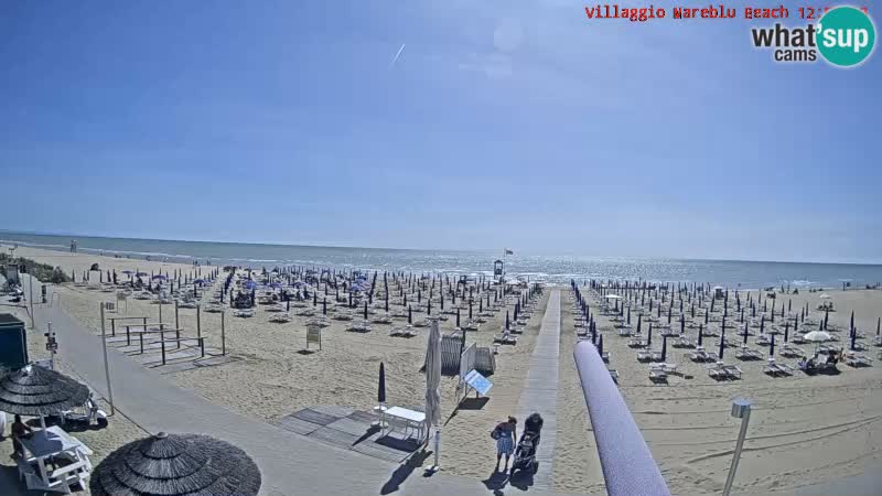 Webcam en direct de la plage Villaggio Mare Blu Bibione Pineda – Italie