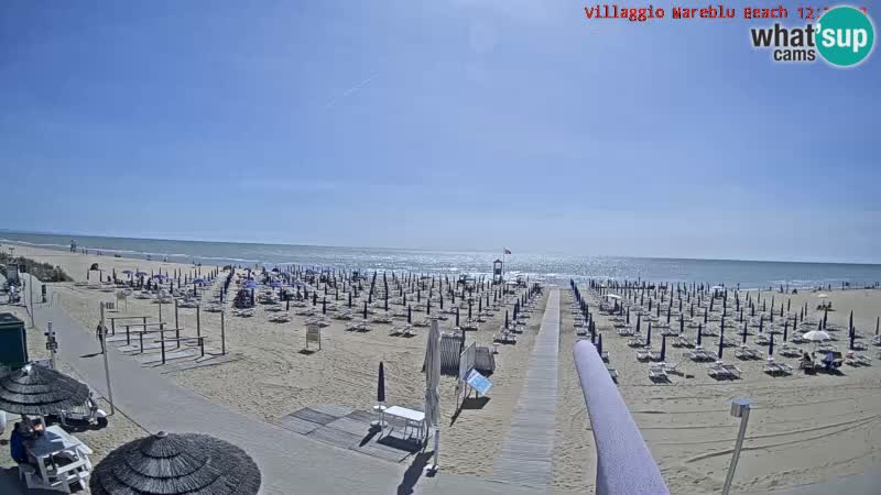 Web kamera uživo na plaži Villaggio Mare Blu Bibione Pineda – Italija