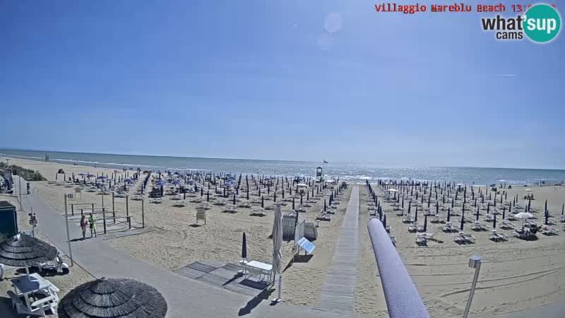 Web kamera uživo na plaži Villaggio Mare Blu Bibione Pineda – Italija