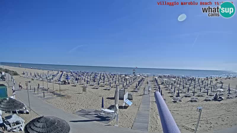 Webcam en direct de la plage Villaggio Mare Blu Bibione Pineda – Italie