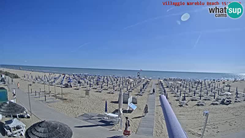 Playa webcam en vivo Villaggio Mare Blu Bibione Pineda – Italia