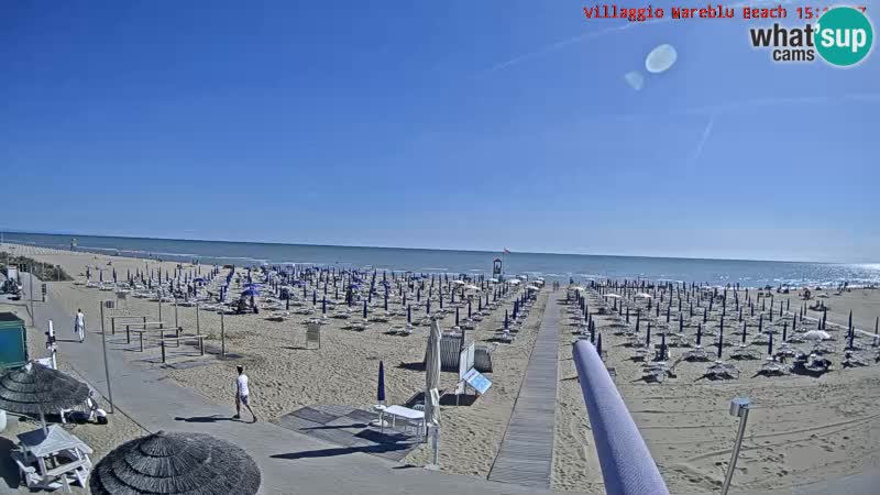 Web kamera uživo na plaži Villaggio Mare Blu Bibione Pineda – Italija