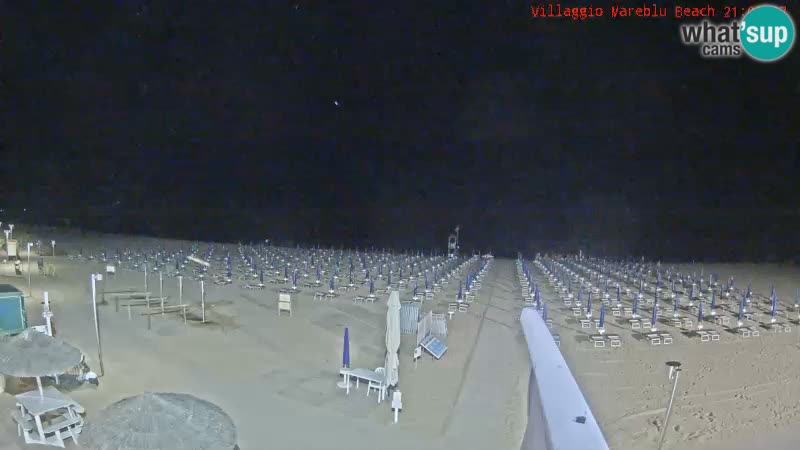 Playa webcam en vivo Villaggio Mare Blu Bibione Pineda – Italia