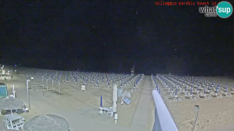 Webcam en direct de la plage Villaggio Mare Blu Bibione Pineda – Italie