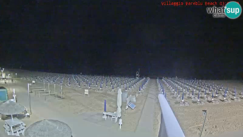 Webcam en direct de la plage Villaggio Mare Blu Bibione Pineda – Italie