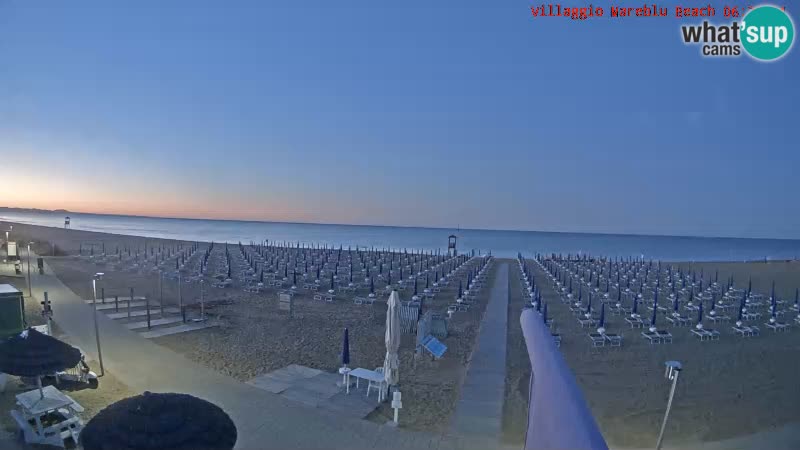 Webcam en direct de la plage Villaggio Mare Blu Bibione Pineda – Italie