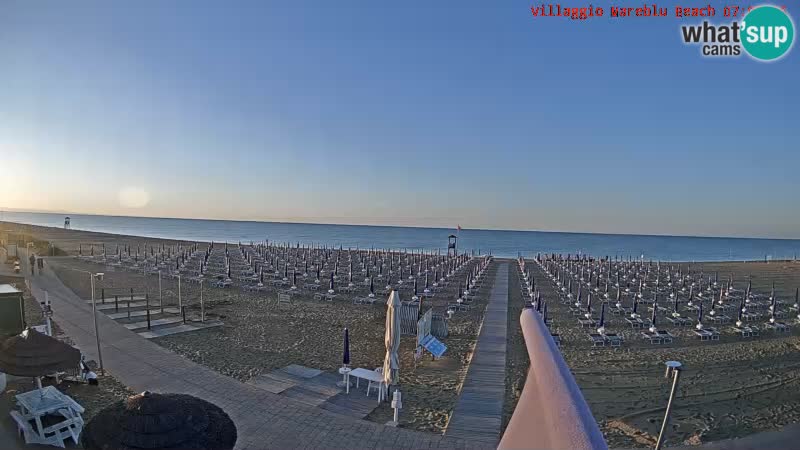 Web kamera uživo na plaži Villaggio Mare Blu Bibione Pineda – Italija