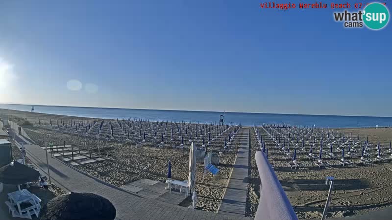 Web kamera uživo na plaži Villaggio Mare Blu Bibione Pineda – Italija