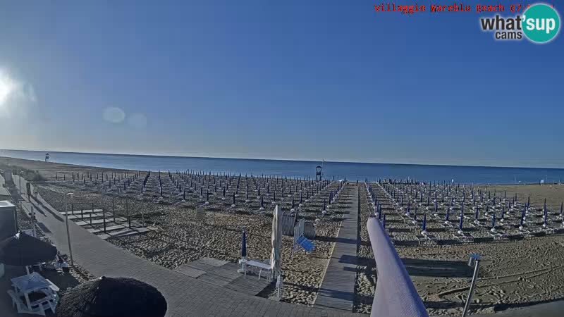 Webcam en direct de la plage Villaggio Mare Blu Bibione Pineda – Italie