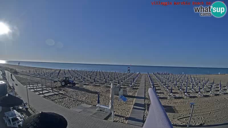Spiaggia Webcam Villaggio Mare Blu Bibione Pineda