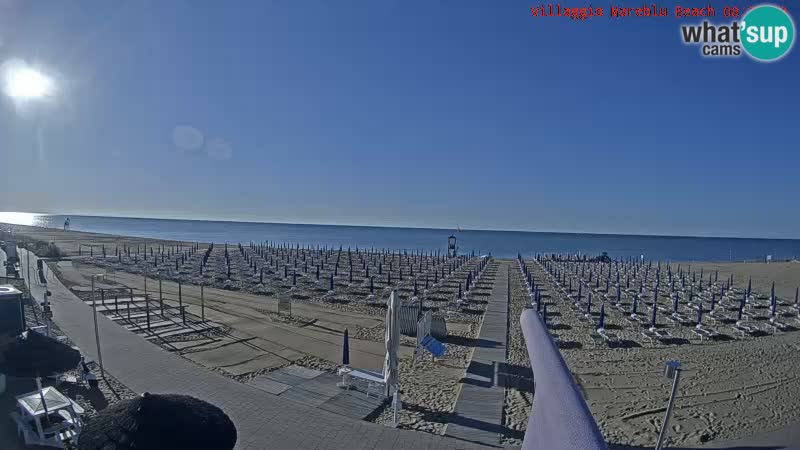 The beach Livecam Villaggio Mare Blu Bibione Pineda – Italy