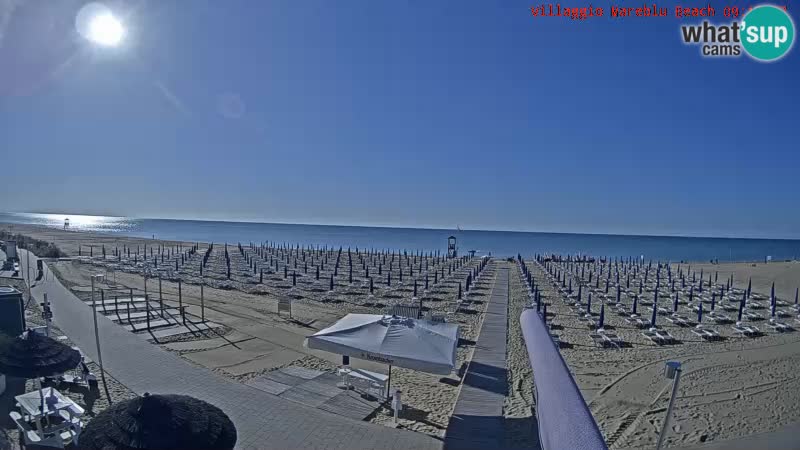 The beach Livecam Villaggio Mare Blu Bibione Pineda – Italy
